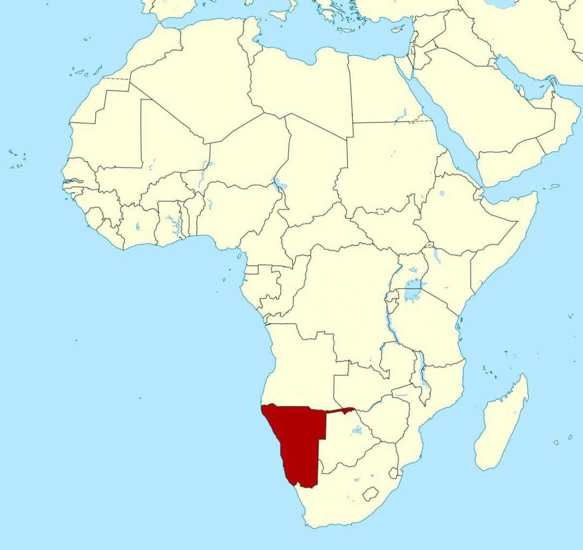 Žemėlapis Namibija afrika